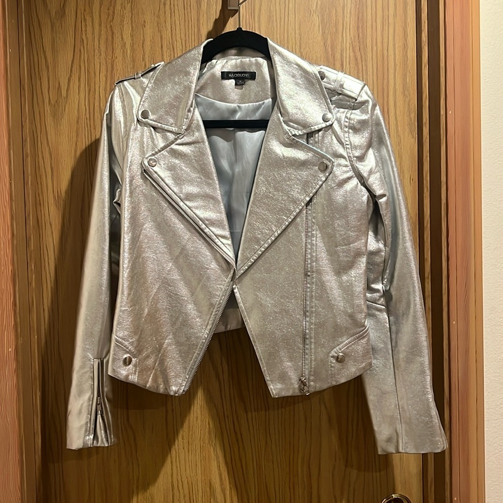 Faux leather jacket